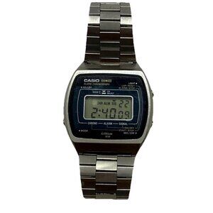 Vtg Casio 83QS-41 Alarm Chronograph Lithium Digital Quartz Men’s Watch Stainless